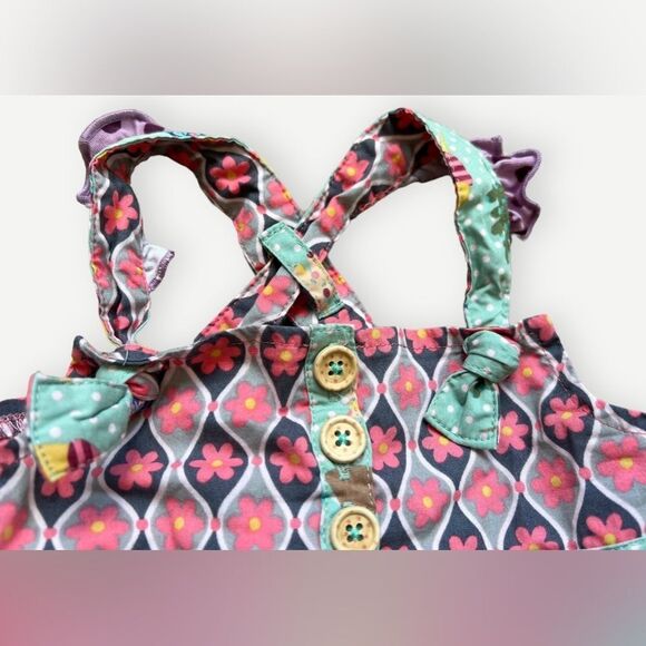 Matilda Jane Quiet Village Girls Kids Colorful Cross Back Dress. 18-24 Months. - Picture 3 of 7